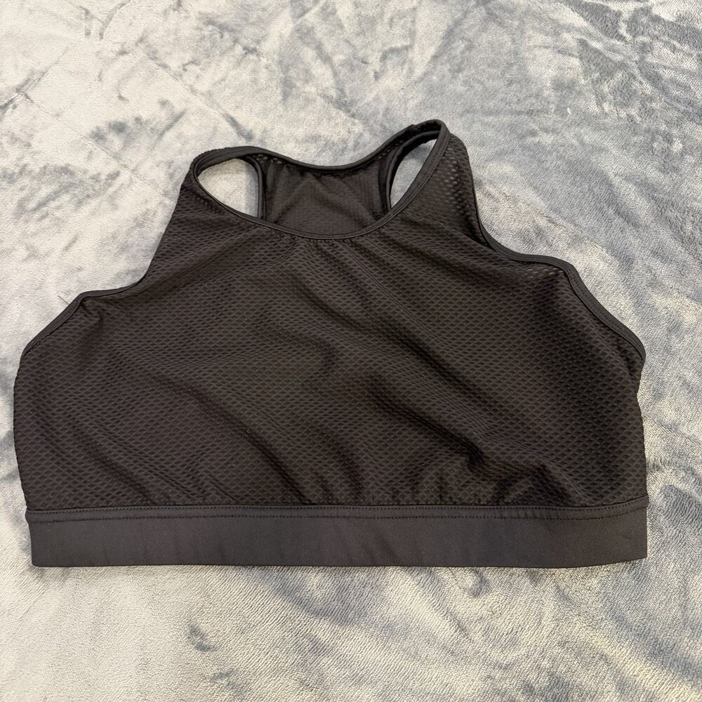 Joy Lab Athletic Bra Racerback Black Mesh Sz XL Elastic Active Wear Fit Gym